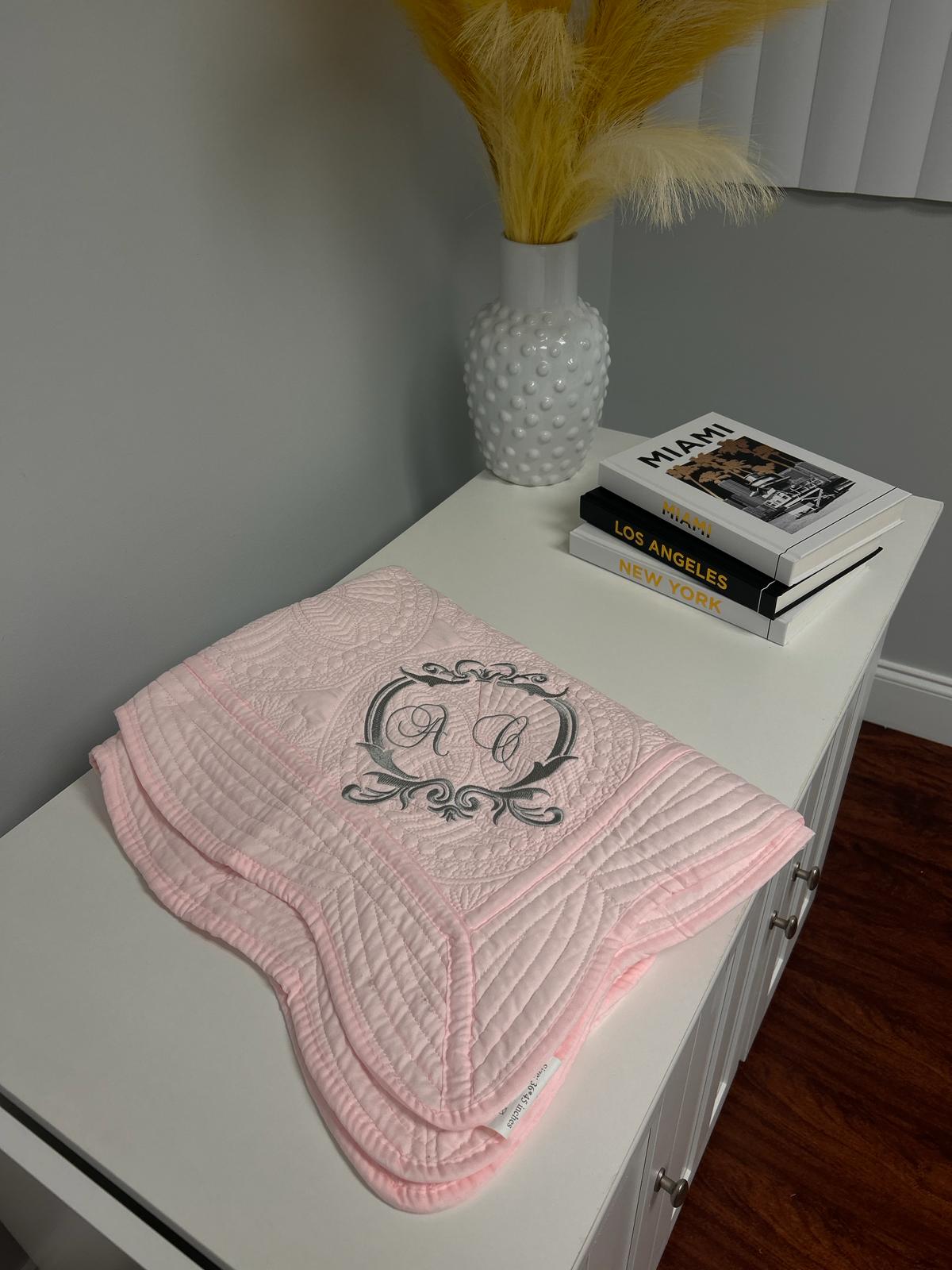 Customizable Embroidered Baby's Gift Blanket